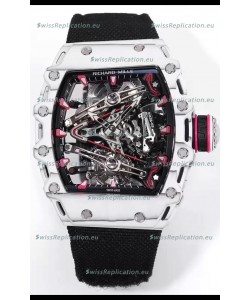 Richard Mille RM38-02 White Carbon Bubba Watson Black Nylon Tourbillon Movement 1:1 Mirror Replica