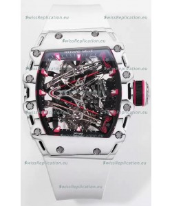 Richard Mille RM38-02 White Carbon Bubba Watson White Rubber Tourbillon Movement 1:1 Mirror Replica