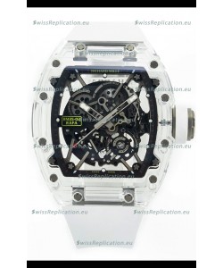 Richard Mille RM35-02 Rafael Nadal Transparent Sapphires Casing with Genuine Tourbillon Super Clone Watch