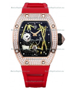 Richard Mille RM26-01 Tourbillon Panda Rose Gold Casing Swiss Movement Watch 