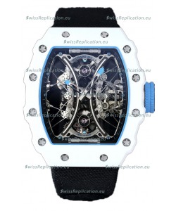 Richard Mille RM53-01 Pablo Mac Donough White TPT CASE Black Nylon Strap Swiss Replica Watch