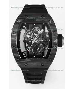 Richard Mille RM055 Black Carbon Casing 1:1 Superclone Genuine Tourbillon Watch 