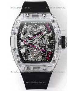 Richard Mille RM38-02 Sapphires Bubba Watson Black Rubber Tourbillon Movement 1:1 Mirror Replica
