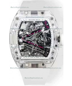 Richard Mille RM38-02 Sapphires Bubba Watson White Rubber Tourbillon Movement 1:1 Mirror Replica