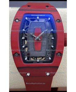 Richard Mille RM07 Red Carbon Casing 1:1 Superclone Swiss Replica Watch 