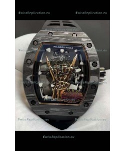 Richard Mille RM66 Flying Genuine Tourbillon Black Carbon Superclone Replica Watch 