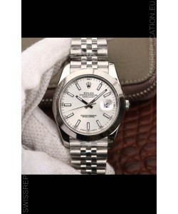 Rolex Datejust 41MM Cal.3135 Movement Swiss Replica Watch in 904L Steel Casing White Dial