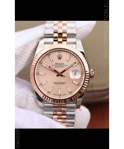 Rolex Datejust 41MM Cal.3135 Movement Swiss Replica Watch in 904L Steel Two Tone Champange Dial