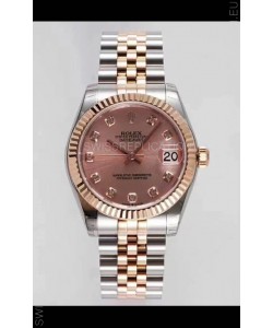 Rolex Datejust 31MM Cal.3135 Movement Swiss Replica Champange Dial Jubilee Strap - Ultimate 904L Steel Watch