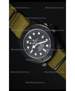 Rolex Submariner Stealth MK IV PVD Swiss Replica Watch White Hour Markers
