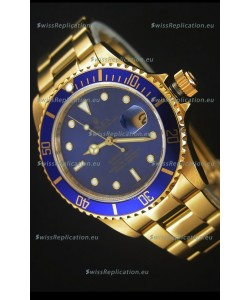 Rolex Submariner 16618 Gold Replica 1:1 Watch with Swiss 3135 Movement
