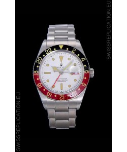 Rolex GMT Master ALBINO Edition Vintage Swiss Watch in White Dial