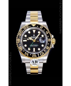 Rolex GMT Masters II 116713 Yellow Gold Swiss Replica 1:1 Mirror Watch 904L Steel 