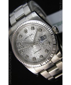 Rolex Datejust Japanese Replica Watch - Silver Dial in 36MM with Oyster Strap