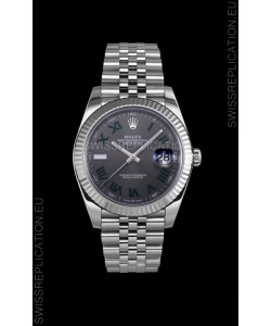 Rolex Datejust Wimbledon Edition Japanese Replica Watch - Grey Dial in 41MM 