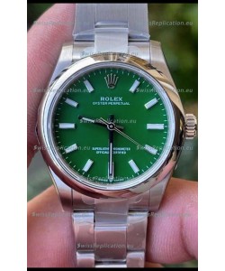 Rolex Oyster Perpetual REF#277200 31MM Swiss Movement Swiss Replica Green Dial 904L Steel 1:1 Mirror Replica Watch