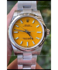 Rolex Oyster Perpetual REF#277200 31MM Swiss Movement Swiss Replica Yellow Dial 904L Steel 1:1 Mirror Replica Watch