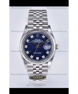 Rolex Datejust 126234 36MM Swiss Replica in 904L Steel in Blue Dial 1:1 Mirror Replica