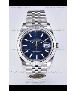 Rolex Datejust Cal.3235 Movement 1:1 Mirror Replica 904L Steel 41MM - Blue Fluted Motif Dial