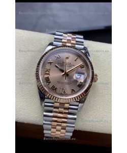 Rolex Datejust 126231-0027 36MM Swiss Replica in 904L Steel in Gold Dial 1:1 Mirror Replica