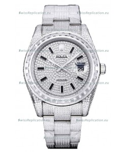 Rolex Datejust 41MM Swiss Replica - Iced Out Edition in Diamonds Dial 