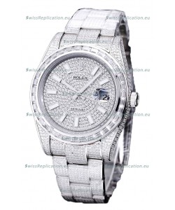 Rolex Datejust 41MM Swiss Replica - Iced Out Edition in Diamonds Dial 