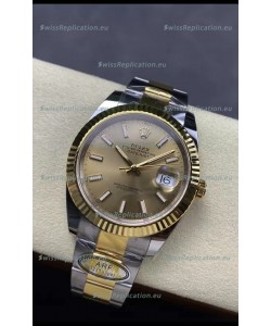 Rolex Datejust M126333 41MM ETA3235 72 Hours Power Gold Dial Oyster 1:1 Mirror Replica Yellow Gold 904L Steel