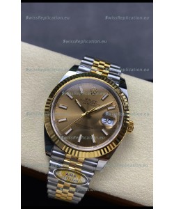 Rolex Datejust M126333 41MM ETA3235 72 Hours Power Gold Dial Jubilee 1:1 Mirror Replica Yellow Gold 904L Steel