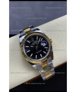 Rolex Datejust M126333 41MM ETA3235 72 Hours Power Black Dial Oyster 1:1 Mirror Replica Yellow Gold 904L Steel