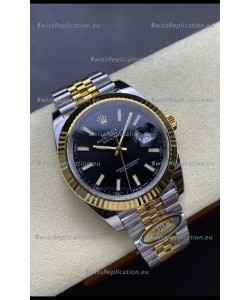 Rolex Datejust M126333 41MM ETA3235 72 Hours Power Black Dial Jubilee 1:1 Mirror Replica Yellow Gold 904L Steel