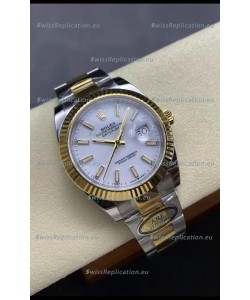 Rolex Datejust M126333 41MM ETA3235 72 Hours Power White Dial Oyster 1:1 Mirror Replica Yellow Gold 904L Steel