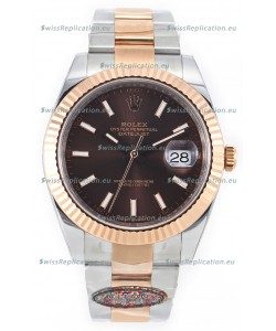 Rolex Datejust M126333 41MM ETA3235 72 Hours Power Brown Dial Oyster 1:1 Mirror Replica Rose Gold 904L Steel