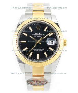 Rolex Datejust M126333 41MM ETA3235 72 Hours Power Black Dial Oyster 1:1 Mirror Replica Yellow Gold 904L Steel