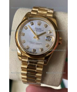 Rolex Datejust M278248 31MM Swiss Replica in Gold - White Pearl Dial 1:1 Mirror Quality 