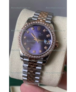 Rolex Datejust M278381RBR 31MM Swiss Replica Two Tone Rose Gold - Blue Dial 1:1 Mirror Quality