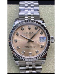 Rolex Datejust 31MM Swiss 1:1 Mirror Replica in 904L Steel - Champange Dial