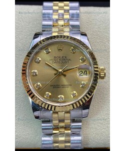 Rolex Datejust 278273 31MM Swiss Replica in 904L Steel in Gold Dial - 1:1 Mirror Replica