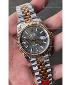 Rolex Datejust Cal.3235 Movement 1:1 Mirror Replica 904L Steel 41MM - Grey Fluted Motif Dial