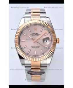 Rolex Datejust Cal.3235 Movement 1:1 Mirror Replica 904L Steel 41MM Two Tone Rose Gold Casing