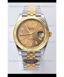 Rolex Datejust 126333 41MM Cal.3235 Swiss 1:1 Mirror Replica Watch in 904L Pale Gold Dial
