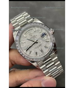 Rolex Day Date Presidential Stainless Steel Meteorite Dial Watch 40MM - 1:1 Mirror Quality