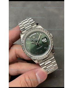 Rolex Day Date Presidential Stainless Steel Olive Green Arab Dial Watch 40MM - 1:1 Mirror Quality
