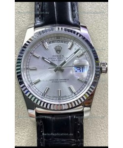 Rolex Day Date 904L Steel Casing Watch in Steel Dial 36MM - 1:1 Mirror Quality 