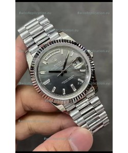 Rolex Day Date Presidential Stainless Steel Grey Pearl Dial Watch 40MM - 1:1 Mirror Quality