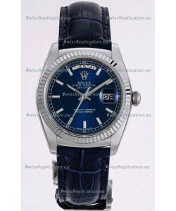 Rolex Day Date 904L Steel Casing Watch in Blue Dial 36MM - 1:1 Mirror Quality