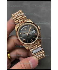 Rolex Day Date Presidential 18K Rose Gold Watch 40MM - Brown Dial 1:1 Mirror Quality
