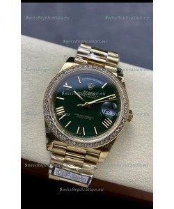 Rolex Day Date Presidential 18K Rose Gold Watch 40MM - Olive Green Dial 1:1 Mirror Quality