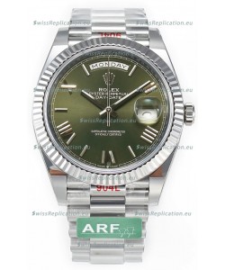 Rolex Day Date Presidential Stainless Steel Green Dial Watch 40MM - 1:1 Mirror Quality