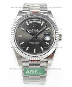 Rolex Day Date Presidential Stainless Steel Grey Dial Watch 40MM - 1:1 Mirror Quality