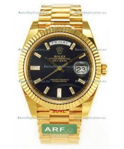 Rolex Day Date Presidential 18K Yellow Gold Watch 40MM - Black Dial 1:1 Mirror Quality
